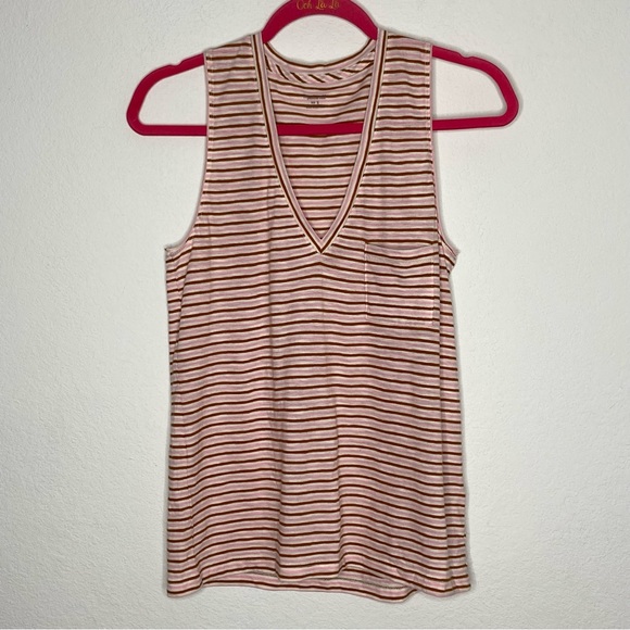 Madewell Whisper Cotton V-Neck Tank Top Size S NWT - Picture 2 of 6